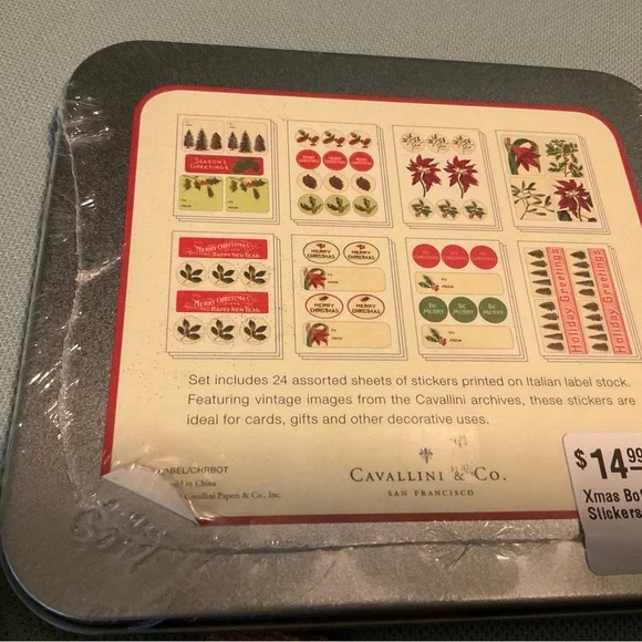 20 Festive Burlap Drawstring Gift Bags with Christmas Stickers 🆕 - Picture 5 of 5